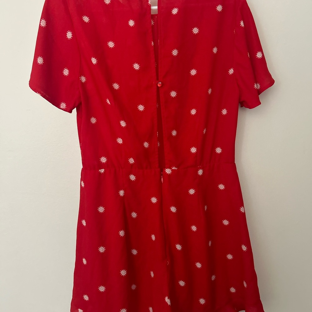 London Rose Red printed Romper